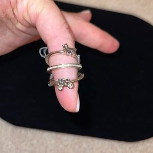 COACH 3 piece ring set